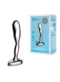 Стальной стимулятор простаты Stainless Steel Prostate Plug - 11,5 см. - b-Vibe - в Нижневартовске купить с доставкой