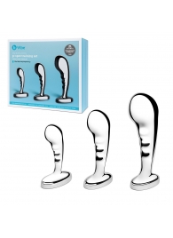 Набор из 3 стальных стимуляторов простаты Stainless Steel P-spot Training Set - b-Vibe - в Нижневартовске купить с доставкой