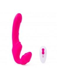 Розовый безремневой страпон на радиоуправлении Strapless Together - 22 см. - Together Toy - купить с доставкой в Нижневартовске