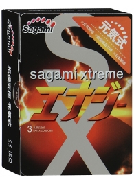 Презервативы Sagami Xtreme ENERGY с ароматом энергетика - 3 шт. - Sagami - купить с доставкой в Нижневартовске