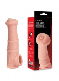 Телесная фантазийная насадка на член Cock Sleeve Size M - KOKOS - в Нижневартовске купить с доставкой