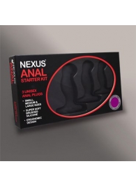 Набор из 3 массажеров простаты чёрного цвета NEXUS ANAL STARTER KIT - Nexus Range - в Нижневартовске купить с доставкой