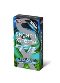 Презервативы Sagami Xtreme Mint с ароматом мяты - 10 шт. - Sagami - купить с доставкой в Нижневартовске