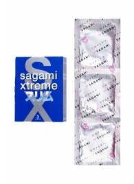 Розовые презервативы Sagami Xtreme FEEL FIT 3D - 3 шт. - Sagami - купить с доставкой в Нижневартовске