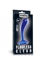 Синяя анальная втулка Flawless Clear Prostate Plug 6.0 - 15 см. - Lovetoy - в Нижневартовске купить с доставкой