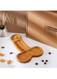 Деревянное блюдо для подачи в форме члена (32,5 х 20 х 1,7 см) - Сима-Ленд - купить с доставкой в Нижневартовске