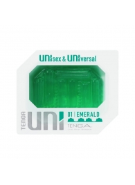 Зеленый мастурбатор-стимулятор Tenga Uni Emerald - Tenga - в Нижневартовске купить с доставкой