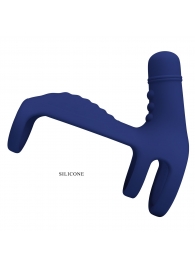 Синяя вибронасадка на пенис Vibrating Penis Sling - Baile - в Нижневартовске купить с доставкой