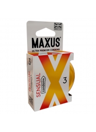 Презервативы анатомической формы Maxus Sensual - 3 шт. - Maxus - купить с доставкой в Нижневартовске