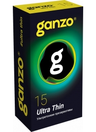 Прозрачные ультратонкие презервативы Ganzo Ultra thin - 15 шт. - Ganzo - купить с доставкой в Нижневартовске