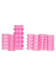 Набор из 7 розовых насадок на пенис ONE-A-DAY PENIS SLEEVES PINK - Seven Creations - в Нижневартовске купить с доставкой