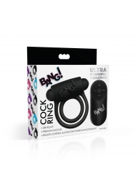 Черное эрекционное виброкольцо 28X Remote Control Vibrating Cock Ring   Bullet - XR Brands - в Нижневартовске купить с доставкой