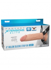 Полый страпон на ремнях 6’’ Hollow Silicone Strap-on - Pipedream - купить с доставкой в Нижневартовске