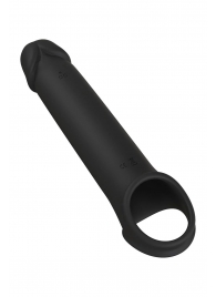 Черная насадка-удлинитель с вибрацией Vibrating Extender With Remote - Dream Toys - в Нижневартовске купить с доставкой