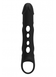 Черная насадка-удлинитель Vibrating Extender With Remote с вибрацией - Dream Toys - в Нижневартовске купить с доставкой