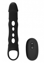 Черная насадка-удлинитель Vibrating Extender With Remote с вибрацией - Dream Toys - в Нижневартовске купить с доставкой