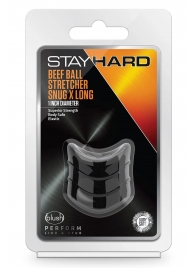 Черное эрекционное кольцо на мошонку Beef Ball Stretcher Snug X Long - Blush Novelties - в Нижневартовске купить с доставкой