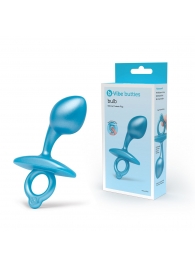 Голубая анальная пробка для массажа простаты Bulb Silicone Prostate Plug - 10,7 см. - b-Vibe - в Нижневартовске купить с доставкой