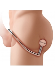 Кольцо на пенис с анальным стимулятором Stainless Steel Anal Hook   Cock Ring - BlueLine - в Нижневартовске купить с доставкой