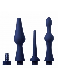 Набор из 3 универсальных насадок для анального душа Universal 3 Piece Silicone Enema Attachment Set - XR Brands - купить с доставкой в Нижневартовске