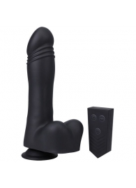 Черная мини-машина на присоске Piston Thruster - Doc Johnson - купить с доставкой в Нижневартовске