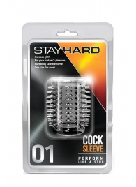 Прозрачная насадка с шипами STAY HARD COCK SLEEVE 01 CLEAR - Blush Novelties - в Нижневартовске купить с доставкой