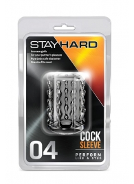 Прозрачная насадка с бороздками STAY HARD COCK SLEEVE 04 CLEAR - Blush Novelties - в Нижневартовске купить с доставкой