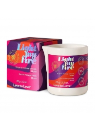 Массажная свеча Light My Fire с ароматом моной - 80 мл. - Love to Love - купить с доставкой в Нижневартовске