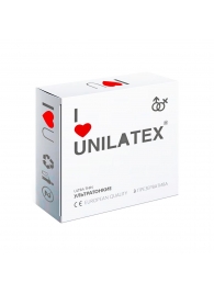 Ультратонкие презервативы Unilatex Ultra Thin - 3 шт. - Unilatex - купить с доставкой в Нижневартовске