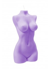 Фиолетовая интерьерная свеча в форме женского торса - 850 гр. - Pecado - купить с доставкой в Нижневартовске