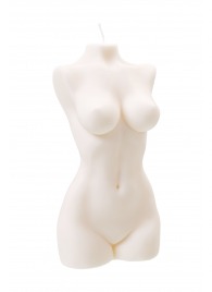 Белая интерьерная свеча в форме женского торса - 850 гр. - Pecado - купить с доставкой в Нижневартовске