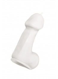 Белая свеча в форме пениса - 47 гр. - Pecado - купить с доставкой в Нижневартовске