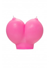Розовая свеча «Сиськи» - 150 гр. - Pecado - купить с доставкой в Нижневартовске