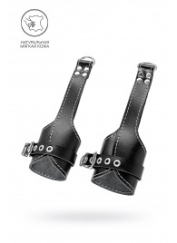 Черные подвесы с белой строчкой - Pecado - купить с доставкой в Нижневартовске