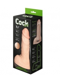 Телесный фаллоудлинитель с мошонкой Cock Next - 19 см. - LOVETOY (А-Полимер) - в Нижневартовске купить с доставкой