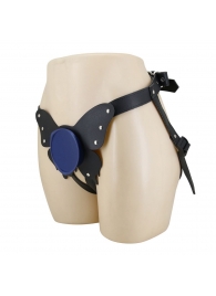 Синие трусики харнесс с платформой Caludio II - Baile - купить с доставкой в Нижневартовске