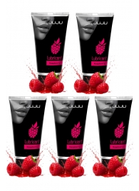 Набор из 5 съедобных лубрикантов JUJU со вкусом малины - JuJu - купить с доставкой в Нижневартовске
