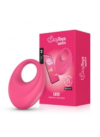 Розовое интерактивное эрекционное виброкольцо Leo - Easy toys - в Нижневартовске купить с доставкой