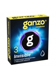 Супертонкие презервативы Ganzo Invisible - 3 шт. - Ganzo - купить с доставкой в Нижневартовске