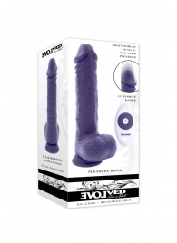 Фиолетовый вибратор на присоске с поступательными движениями Pleasure Rider - 22,2 см. - Evolved купить в Нижневартовске с доставкой в Orgasmix.ru Фиолетовый вибратор на присоске с поступательными движениями Pleasure Rider - 22,2 см. - Evolved