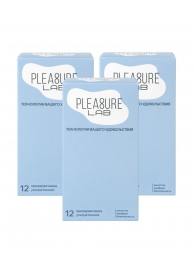 Набор из 3 упаковок ультратонких презервативов Pleasure Lab (по 12 шт.) - Pleasure Lab - купить с доставкой в Нижневартовске