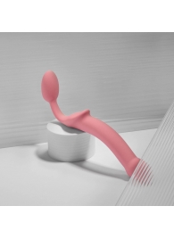 Розовый безремневой страпон Strap-on-me Semi-Realistic Bendable Strap-On size S - Strap-on-me - купить с доставкой в Нижневартовске