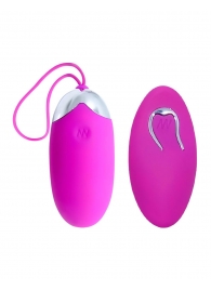 Лловое перезаряжаемое виброяйцо с пультом ДУ - Baile
