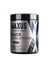 Черные утолщенные презервативы MAXUS Extra Strong с железным кейсом - 15 шт. - Maxus - купить с доставкой в Нижневартовске