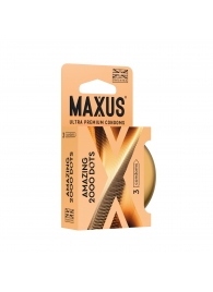 Точечные презервативы MAXUS 2000 Amazing Dots с железным кейсом - 3 шт. - Maxus - купить с доставкой в Нижневартовске