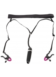 Женские вибростринги с зажимами для половых губ Spreader String with Vibrator - Orion - купить с доставкой в Нижневартовске Женские вибростринги с зажимами для половых губ Spreader String with Vibrator - Orion - купить с доставкой в Нижневартовске