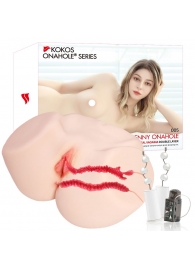 Мастурбатор-полуторс с двойным слоем материала и вибрацией Jenny Onahole Real Vagina - KOKOS - в Нижневартовске купить с доставкой Мастурбатор-полуторс с двойным слоем материала и вибрацией Jenny Onahole Real Vagina - KOKOS - в Нижневартовске купить с доставкой