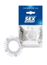Эластичное эрекционное кольцо с шишечками и шипами - Sex Expert - в Нижневартовске купить с доставкой