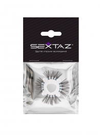 Эластичное эрекционное кольцо с черными «ресничками» - Sextaz - в Нижневартовске купить с доставкой