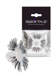 Эластичное эрекционное кольцо с черными «ресничками» - Sextaz - в Нижневартовске купить с доставкой